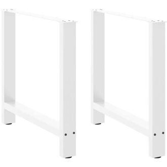 vidaXL Patas Para Mesa De Comedor Blancas (2 Unidades, 70 X 72-73 Cm, Acero) Vidaxl