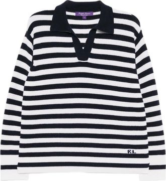Ralph Lauren Collection Top a righe in maglia - Blu