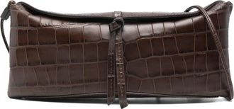 Staud Eve Croc-embossed Clutch Bag