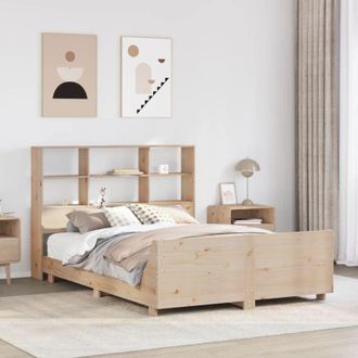 vidaXL Vidaxl - Estructura De Cama Sin Colch&oacute;n Madera Maciza De Pino 140x190 Cm