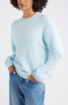 Open Edit Cozy Crewneck Sweater in Blue Delicate at Nordstrom Rack, Size Xx-Small