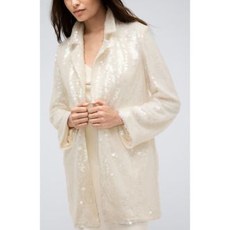 Kenneth Cole Sequin Jacket in Kc White at Nordstrom Rack, Size X-Small