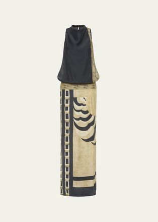 Sir. Sona Geometric Maxi Dress