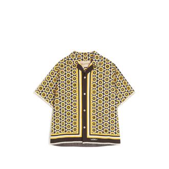 Valentino Bulles Royales-print Bowling Shirt