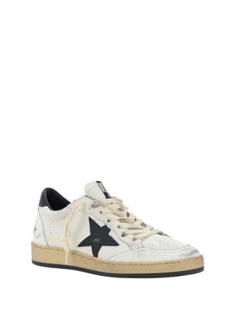 Golden Goose Womens Ball Star Sneakers White-Black White/black