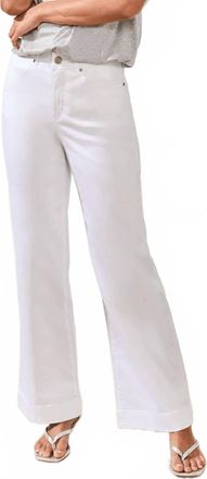 Tribal Fly Front 5 Pocket Pants In White