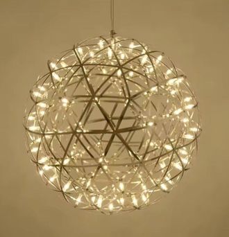 CGC Lighting Fawkes Natural White Chrome Silver Firework / Starburst Chandelier 120cm in Metallic Silver
