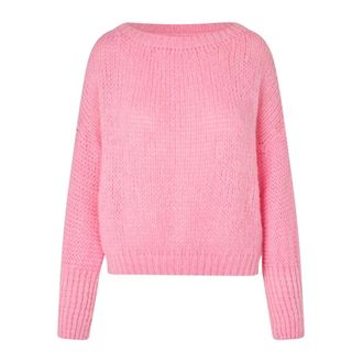 Lollys Laundry Rondgebreide trui - Dames - Ronde hals truien - Roze - 2XL - Truien & Vesten