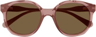 Chlo&eacute; Scalloped Acetate Zonnebrillen - Dames - Zonnebrillen - Roze - 47 MM - Accessoires