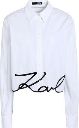 Karl Lagerfeld CROPPED KARL SIGNATURE SHIRT