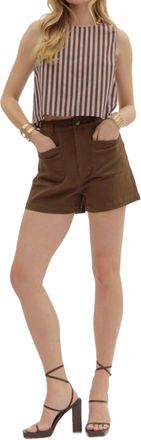 Entro Taylor Shorts In Brown