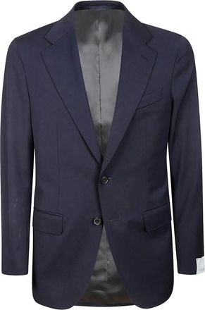 Caruso buttoned wool-blend suit - Blue