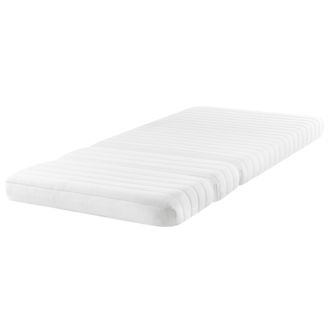 Beliani Beliani - Colch&oacute;n De Espuma Para Cama Extensible 90 X 130/160/200 Cm Infantil Espuma Pu Dureza Media Funda Extra&iacute;ble Blanco Clever
