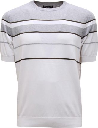 PESERICO Italiaanse Gebreide Trui - Heren - T-shirts - Grijs - L - Tops