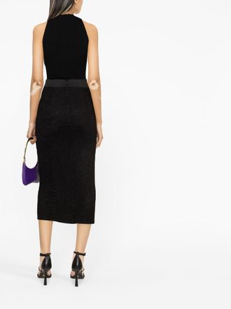 Dolce & Gabbana Lace Pencil Pencil Skirt - Black