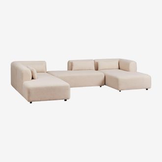 Sklum Sklum - Sof&aacute; Modular Chaise Longue Derecho De 4 Piezas Con Doble Div&aacute;n Fogler