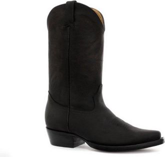 Grinders Louisiana Black Mens Cuban Heel Cowboy Leather Boots 10