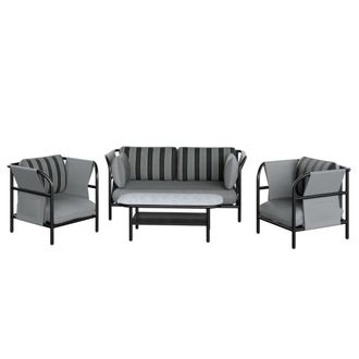 Kactus Republic Conjunto sal&oacute;n jard&iacute;n 4 plazas en aluminio