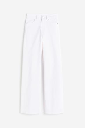 H&M Weite Twillhose - Weiss