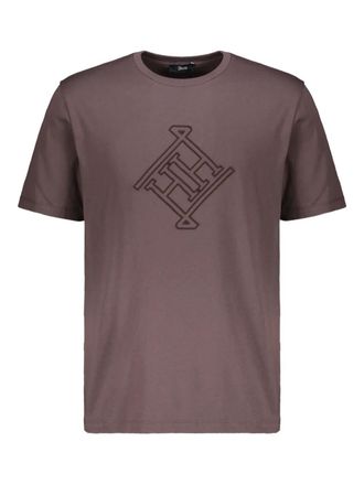 Herno logo-motif T-shirt - men - Cotton/Polyester - 50 - Brown