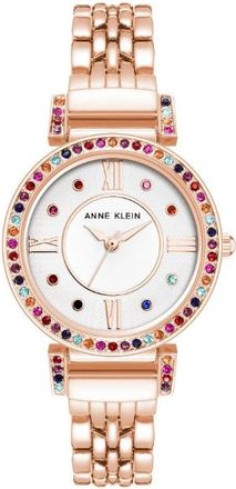 Anne Klein Classic Crystal White Dial Ladies Watch AK/2928RBRG