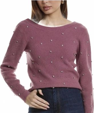 Elie Tahari Cashmere Sweater In Forest Fruit
