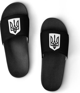 Generic Coat of Arms of Ukraine Unisex Beach Slippers & Pool Slides Anti-Slip House Shoes for Home Outdoor