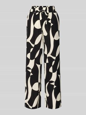 Soyaconcept Stoffhose aus Viskose im Allover-Look Modell CHANISE in Black, Gr&ouml;&szlig;e XXL