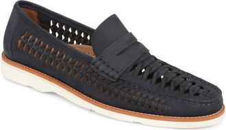 Jones Bootmaker Mens Riptide Leather Moccasins - Navy - Size UK 10