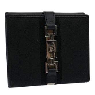 Gucci Pre-owned Wallets, female, Black, Size: ONE SIZE Pre-owned Vintage GG Canvas Wallet