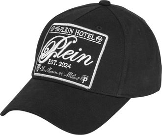 Philipp Plein Baseball Cap Label - unisex - Petten - Zwart - ONE Size - Katoen - Accessoires