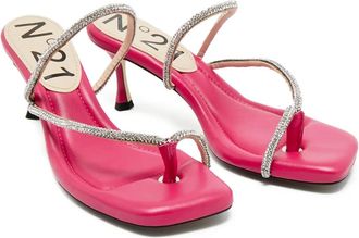 N&deg;21 Sandali infradito con decorazione - Rosa