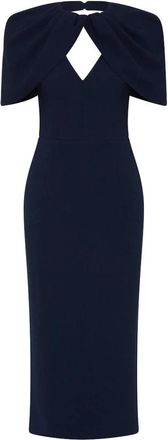 Rebecca Vallance Xena Midi Jurk - Dames - Casual kleedjes - Blauw - S - Leer - Kleedjes