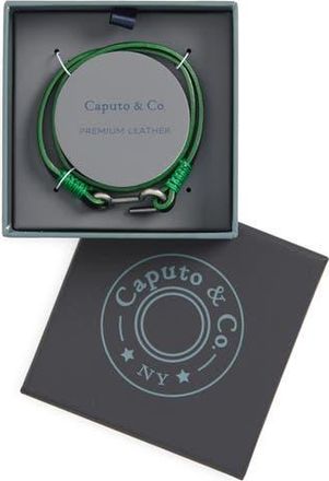 Caputo & Co. Utility Hook Leather Bracelet in Black at Nordstrom Rack
