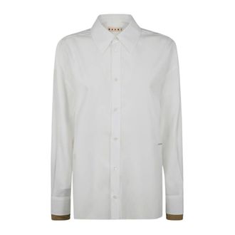 Marni Dames, Blouses & Shirts, Wit, Maat: XL Katoen