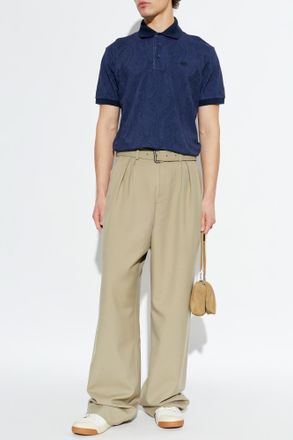 Etro Polo With Logo Patch, Mens, Navy Blue