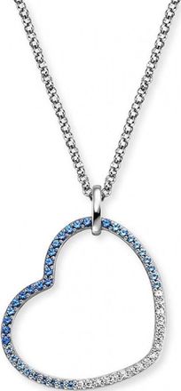 Engelsrufer Womens ERN-HEARTOCEAN-ZIM Ladies Heart Ocean Necklace Silver Sterling - One Size