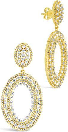 Sterling Forever Eira CZ Dangle Earrings