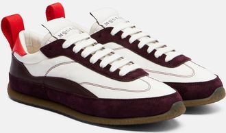 Alexander McQueen EC1 suede-trimmed leather sneakers