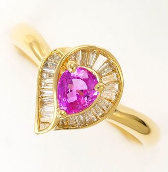 C&A Unbranded pink yellow gold yellow gold (18K) Band Ring (Pre-Owned)