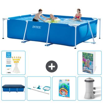 Intex Piscina Con Estructura Rectangular - 300x200x75 Cm - 7-piezas S125