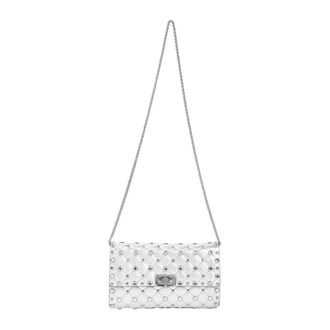 Valentino Garavani Cross Body Bags, female, Gray, Size: ONE SIZE Rockstud Spike Shoulder Bag
