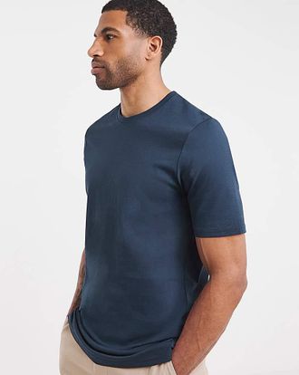 Jacamo Pure Cotton Crew Neck T-Shirt Extra Long