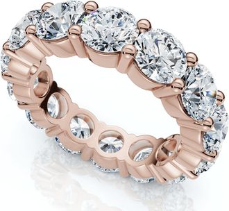 Pompeii3 5Ct Diamond Prong Eternity Ring 14k Gold Lab Grown Womens Anniversary Band