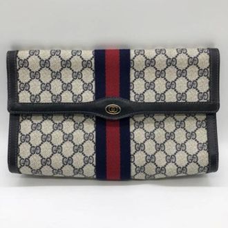 Gucci Vintage, unisex, Blauw, ONE Size, Pre-owned Fabric Clutch