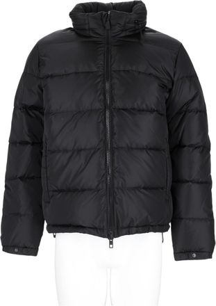 Aspesi Black High-Collar Cropped Puffer Down Jacket