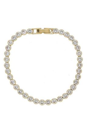 Ettika Cubic Zirconia Bezel Bracelet in Gold at Nordstrom