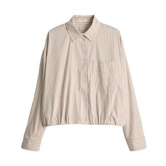 OPUS Fresa Blouse lange mouw - Dames - Blouses & Shirts - Beige - Maat: M