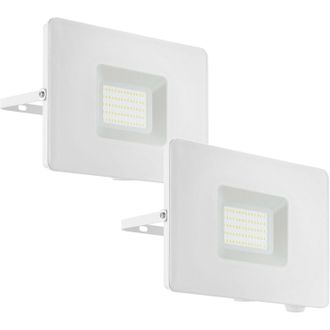 Loops 2 PACK IP65 Outdoor Wall Flood Light White Adjustable 50W LED Porch Lamp