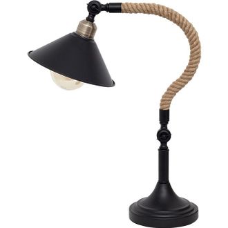 Fabrilamp Sobremesa Soga 1xe27 L.22,5xan.42xal.57cm Cuerda Negro